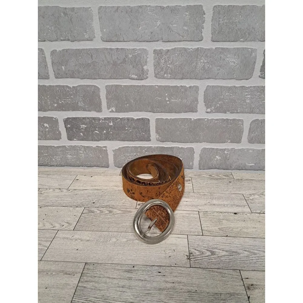Buckle Italian Leather Studded Western Rodeo Silver Buckle Size‎ Large